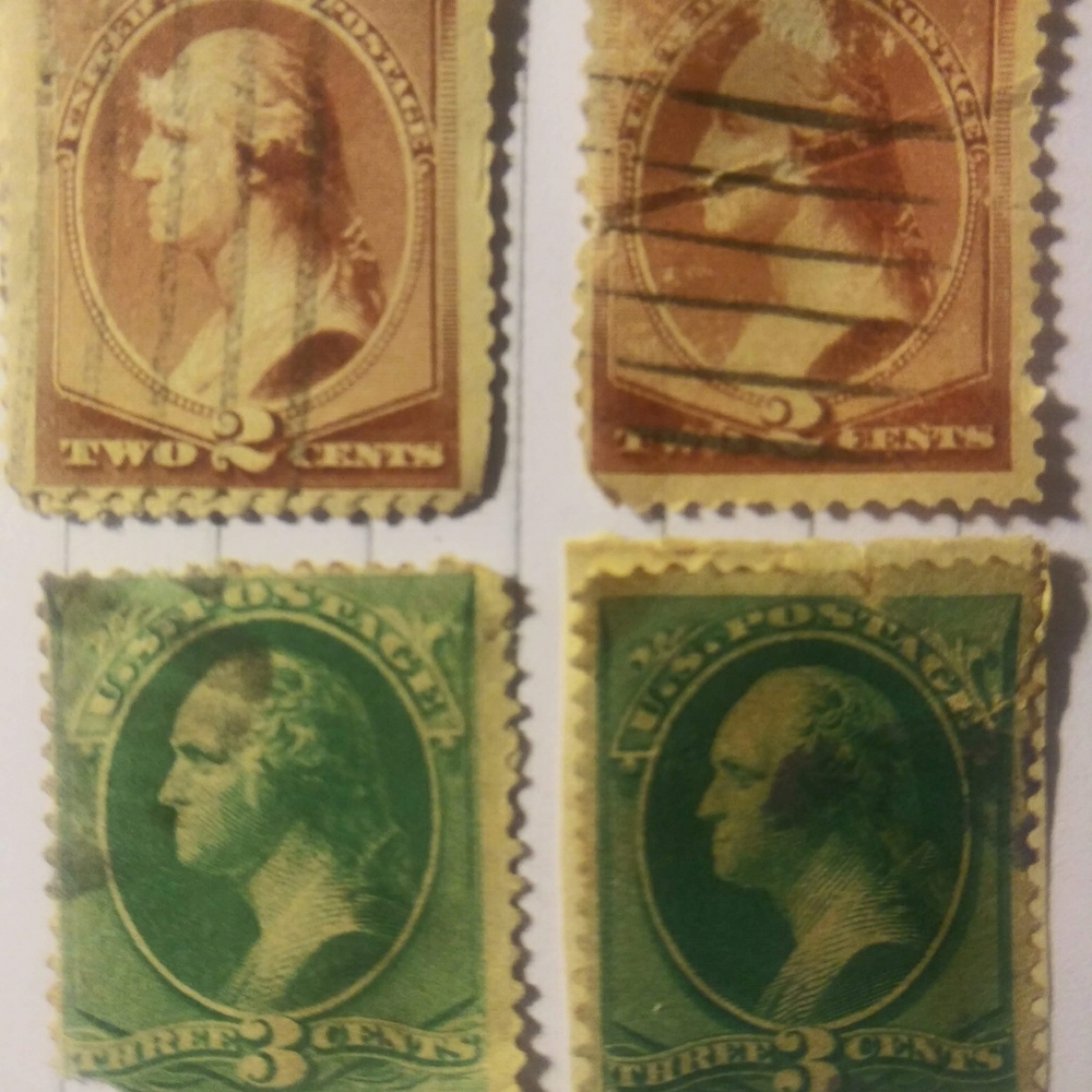 1800's first issue revenue stamps